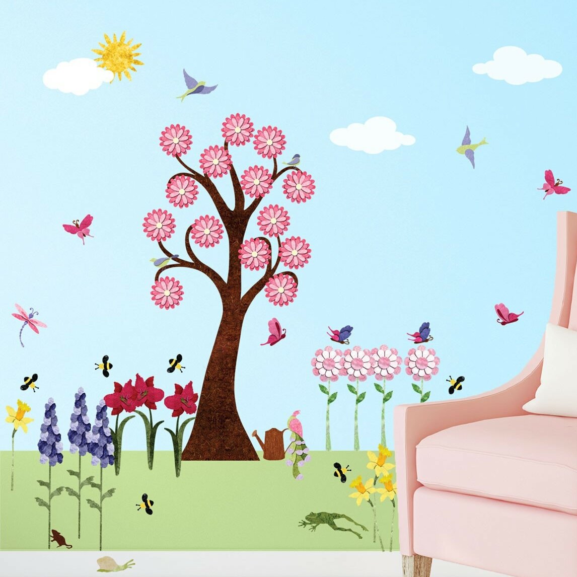 Isabelle & Max™ Trees & Flowers Non-Wall Damaging Wall Decal