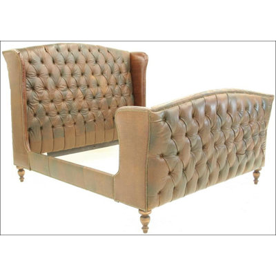 Upholstered Wingback Bed