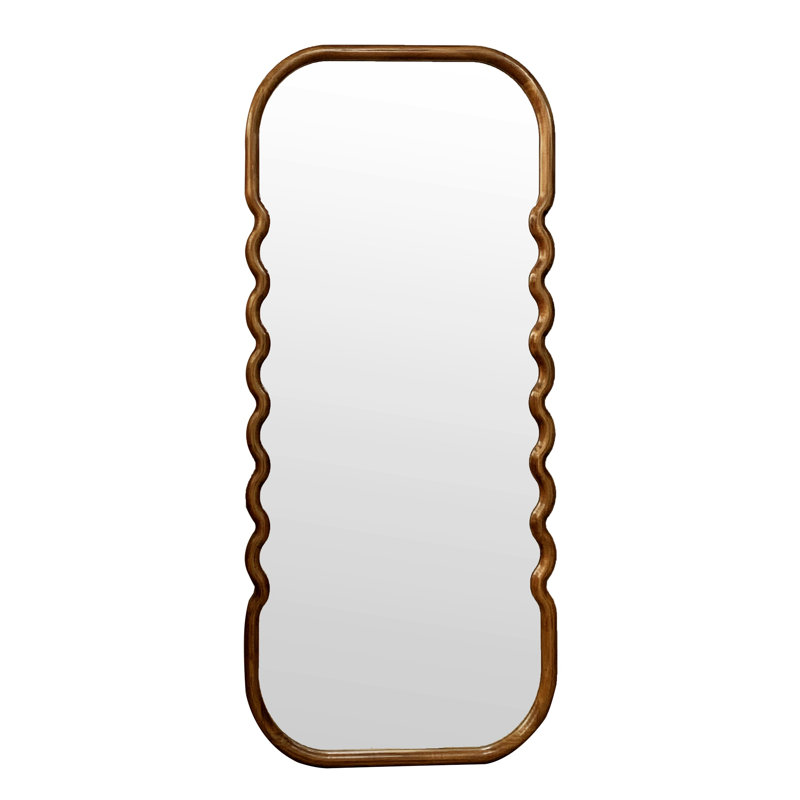Wooden Floor Mirror, Full Length With Frame