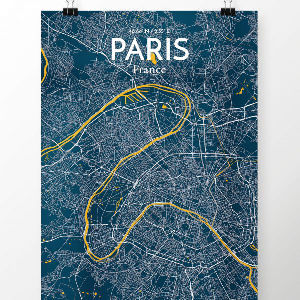 " Paris City Map ", 24" H x 18" W
