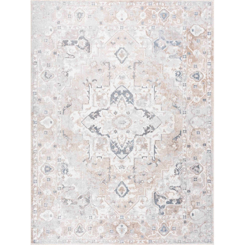 Brunetti Oriental Machine Washable Brown Area Rug, Rectangle 2'3" x 3'9"