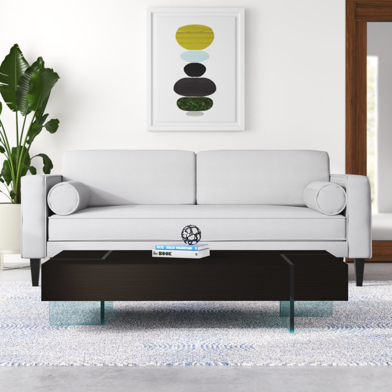 Oriska Single Coffee Table, Wenge, 16" H x 53" L x 28" W