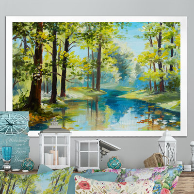 «River In Spring Forest II», reproduction d'art sur toile