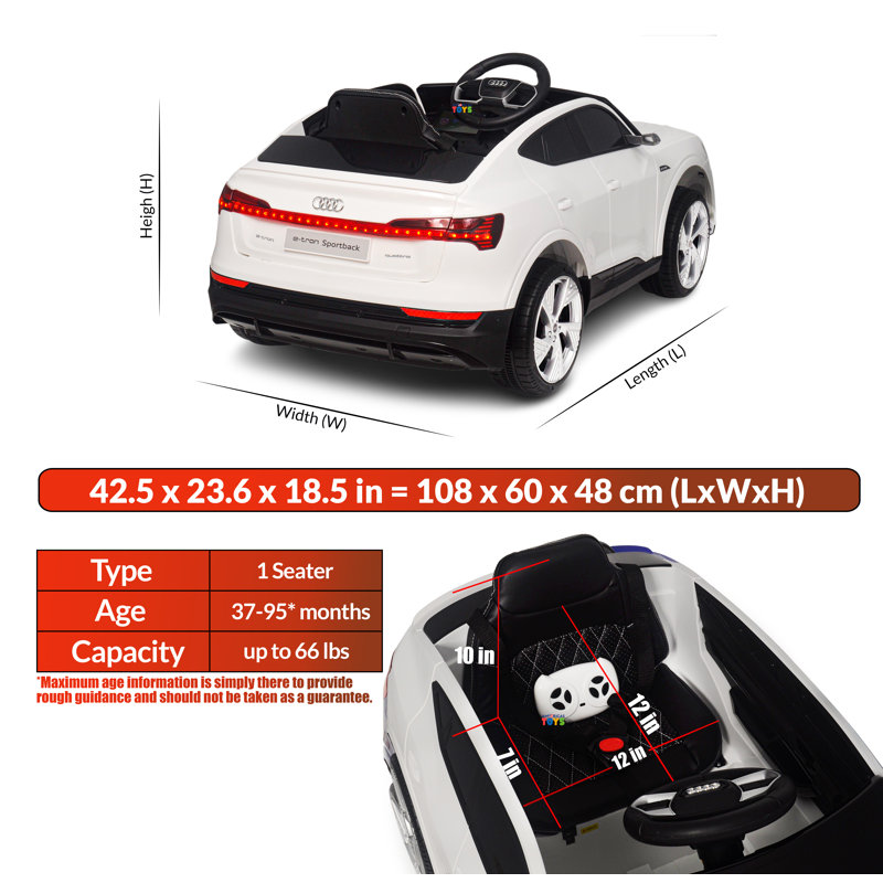 Americas Toys Project Ride On Car with Mp4 Screen