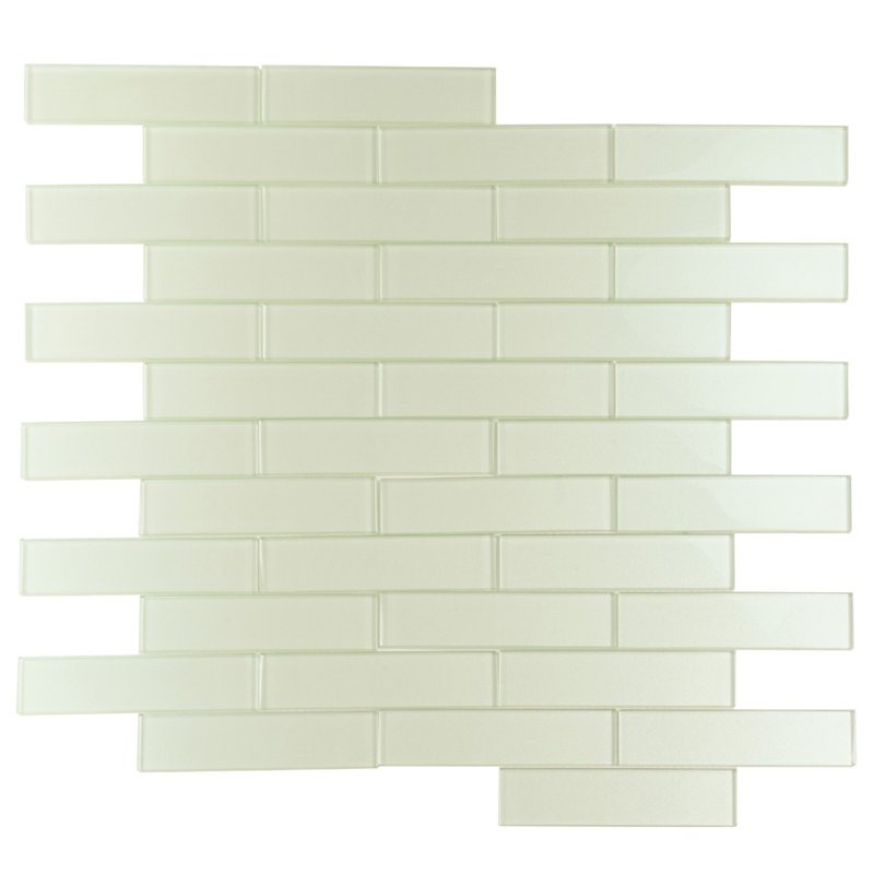 2X8 Subway Glass Mosaic Tile, Stream