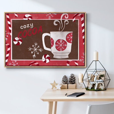 Cozy Cocoa Christmas Collection, toile tendue avec châssis en A
