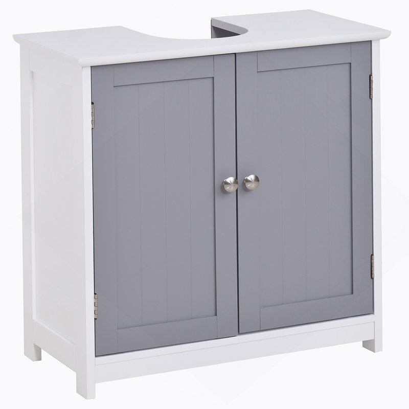 Armoire de rangement, armoire de meuble-lavabo, armoire de salle de bain sous évier avec tablette interne réglable