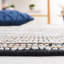 Tapis ivoire / noir en cuir tissé à la main Gerell-619738323