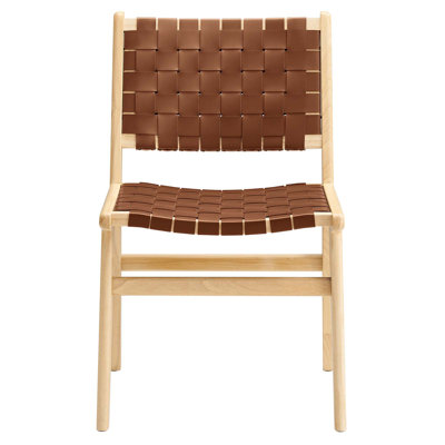 Saoirse Faux Leather Wood Dining Side Chair