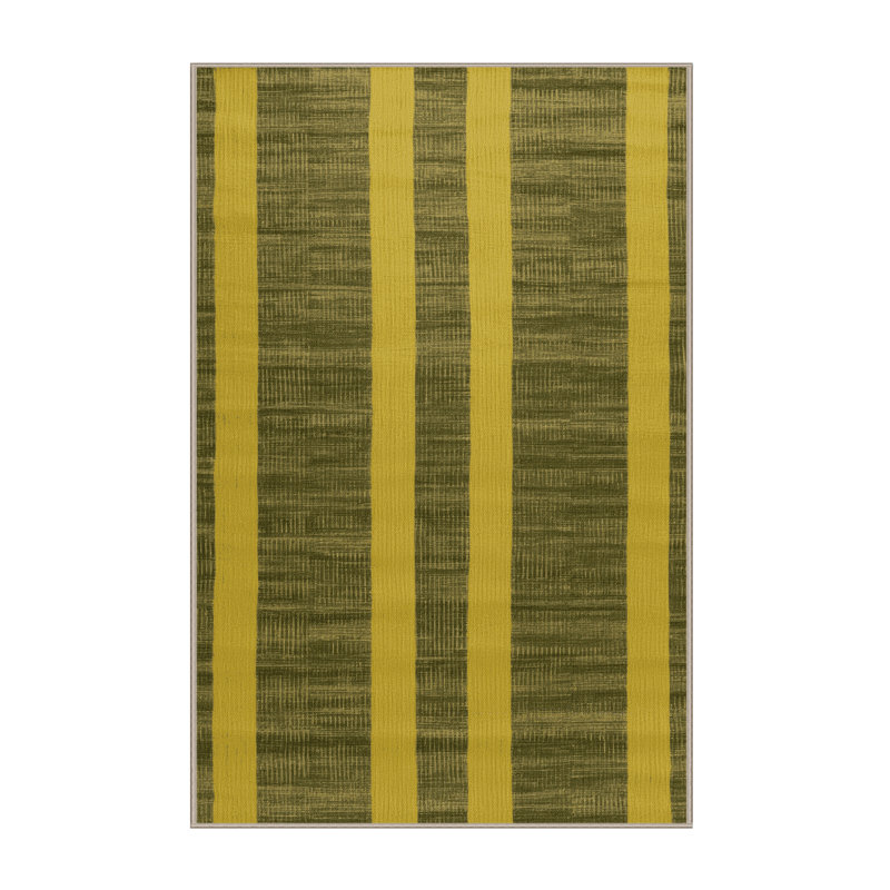 Tapis brun à carreaux lavable à la machine, Rectangulaire 8 pi x 10 pi