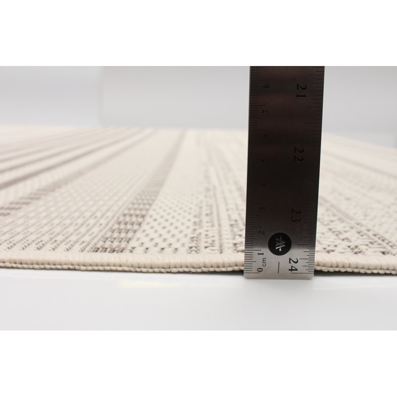 Tapis ivoire intérieur / extérieur Bralynn, Rectangle 3 pi 3 po x 4 pi 7 po