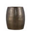 21" Tall Aluminum Side Table With Glossy Hand Hammered Antique Gold Finish, Good For Different Settings 18" Wide Accent Height And Surface, Versatile Decor Option