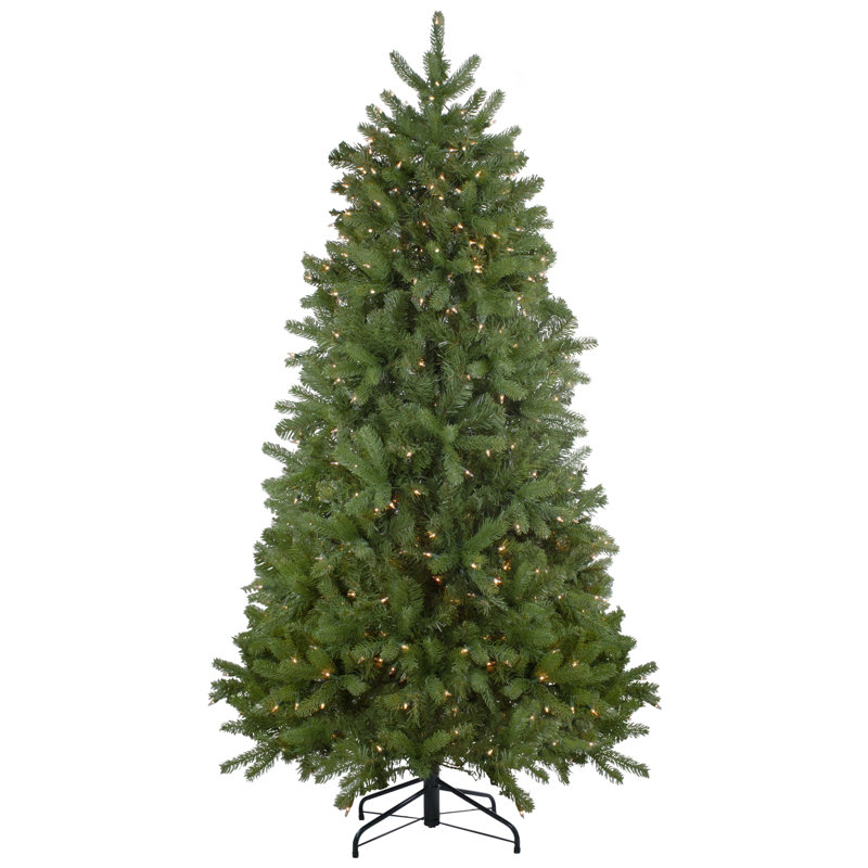 Sapin de Noël artificiel 7,5 pi avec lumières claires, H 7,5 pi