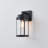 13.6” Black Outdoor Wall Lantern Sconce