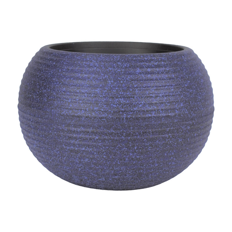 Pot à fleurs rond Atlas, Pierre lapis bleue