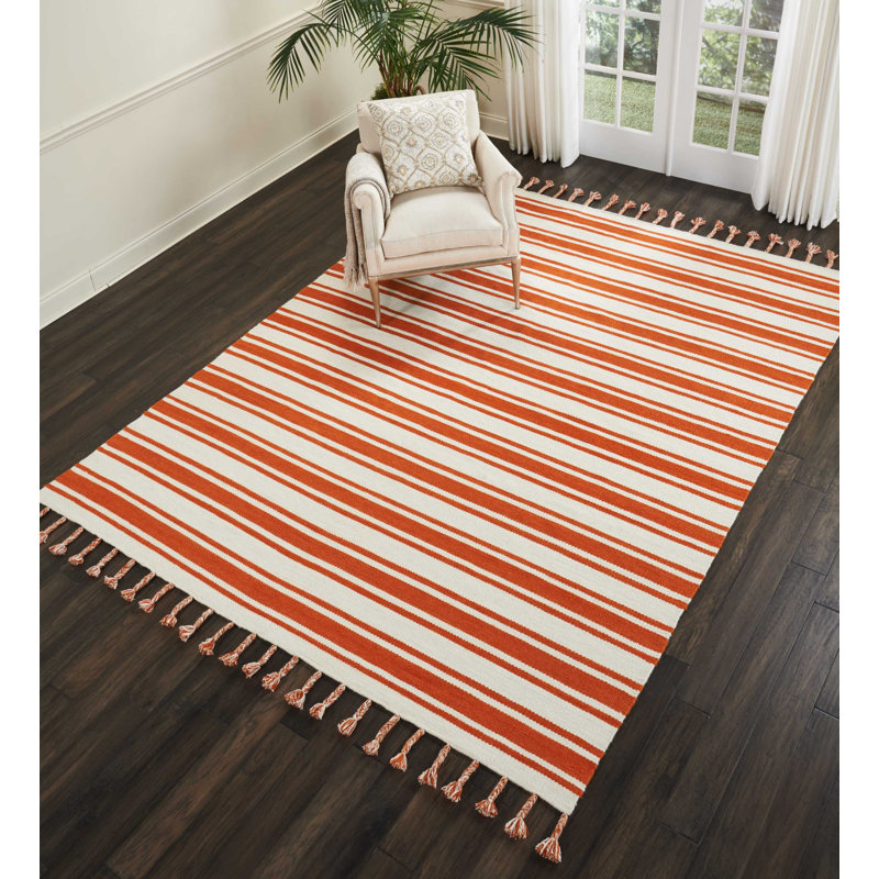 Paxtonville Wool Striped Indoor Rug, Rectangle 4' x 6'6"
