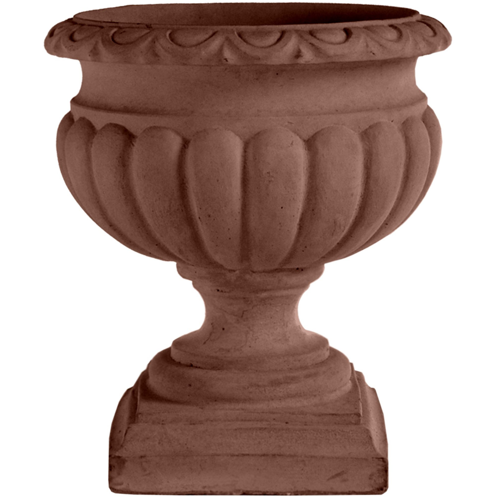 18 in. Queen's Urn - Natural Finish, Desert Rose
