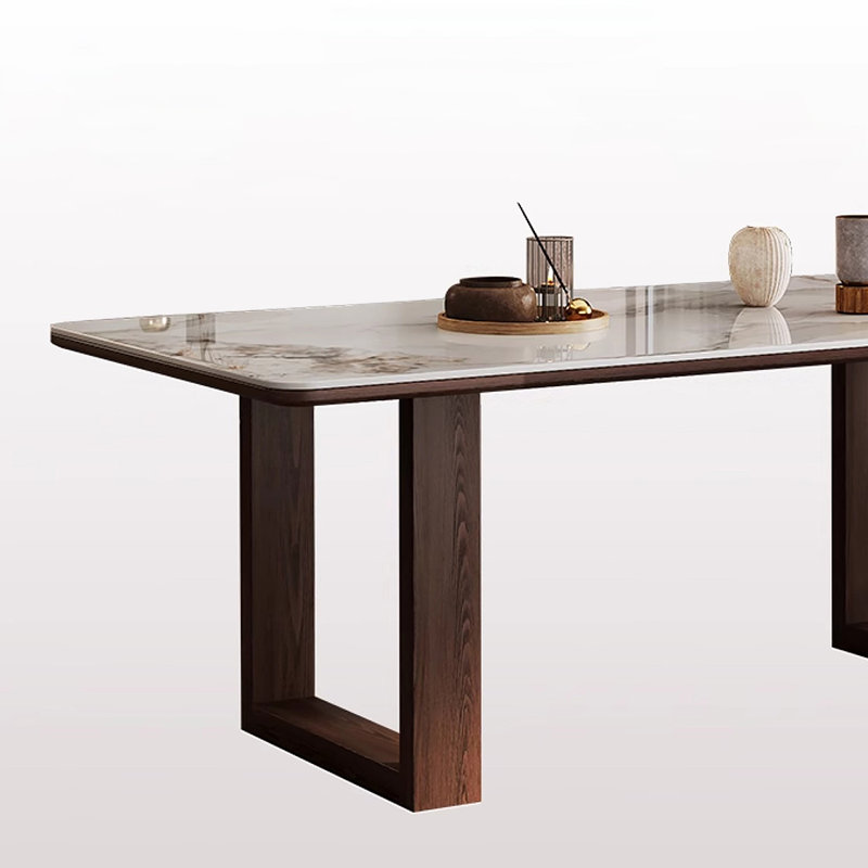 Indeigh Solid Wood Base Dining Table, 31.5" W x 62.99" L