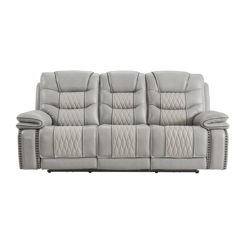 88'' Faux Leather Reclining Sofa