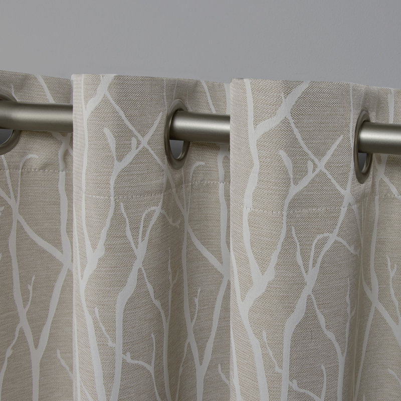 Bettine Room Darkening Curtain Panel Pair, 52" W x 96" L, Linen