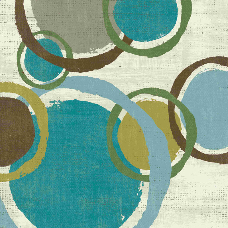 Bulles rétro II, Non, Toile tendue, H 12 po x l 12 po