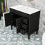 Meuble-lavabo de salle de bain avec lavabo, portes à fermeture douce et tablette réglable-1373642066
