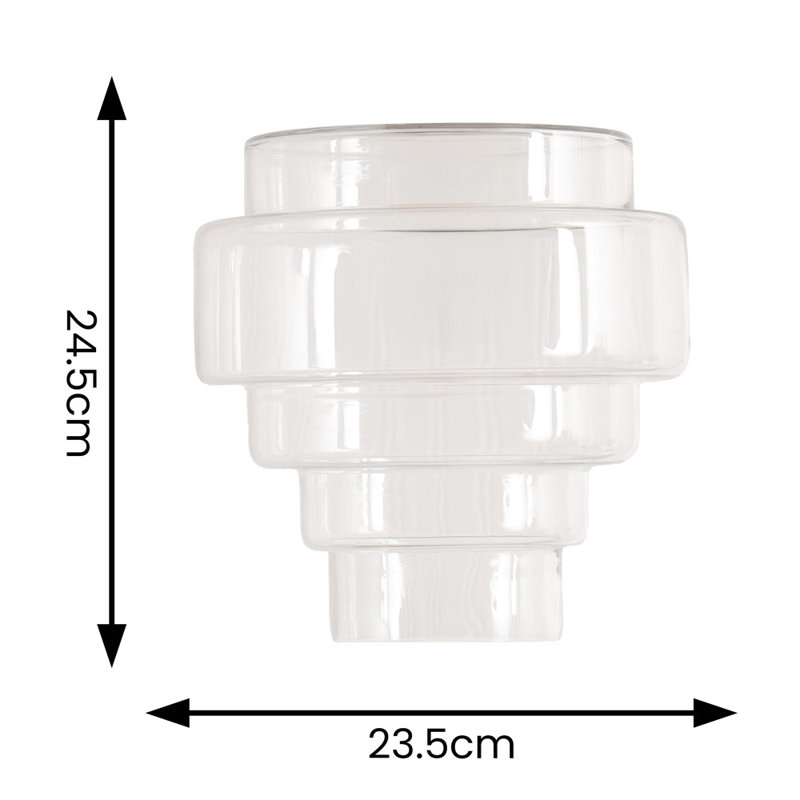 24.5cm H Glass Novelty Pendant Shade ( Slip-On ), Clear