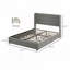 Structure de lit plateforme tapissier avec tiroirs de rangement-1293129972