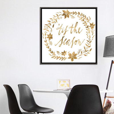 «Golden Christmas I» par Grace Popp - reproduction d'art textuel