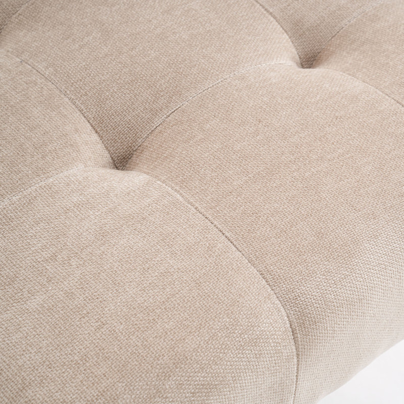 Chaise d'appoint rembourrée Nieck, Havane clair, 6
