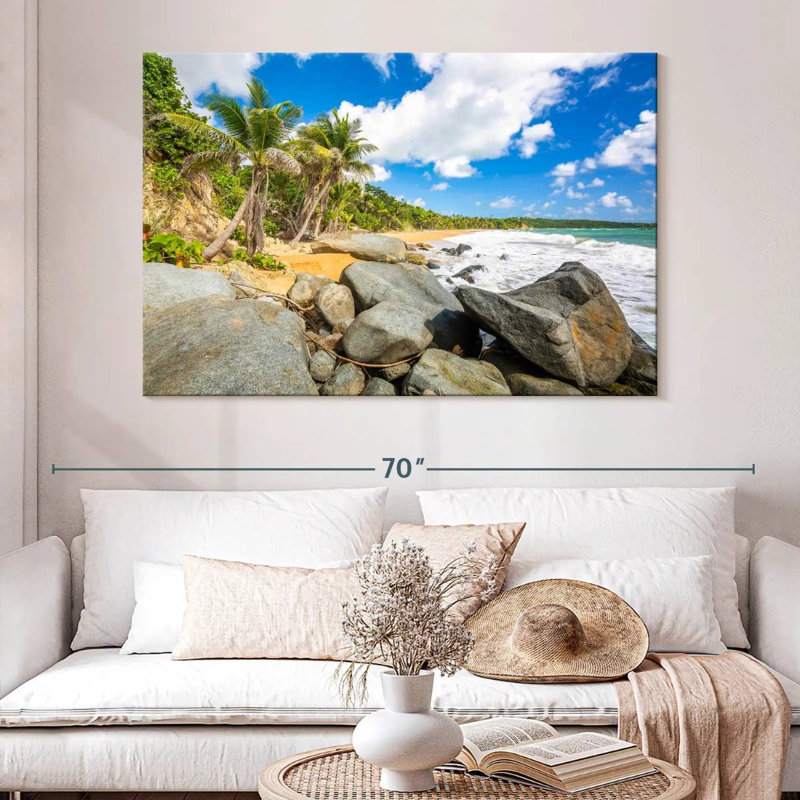Plage de flamenco rocheux, H 34 po x l 51 po