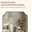 Modern Scalloped Corner Rectangle Bathroom Vanity Mirror | Stainless Steel Frame-451918184-465103331