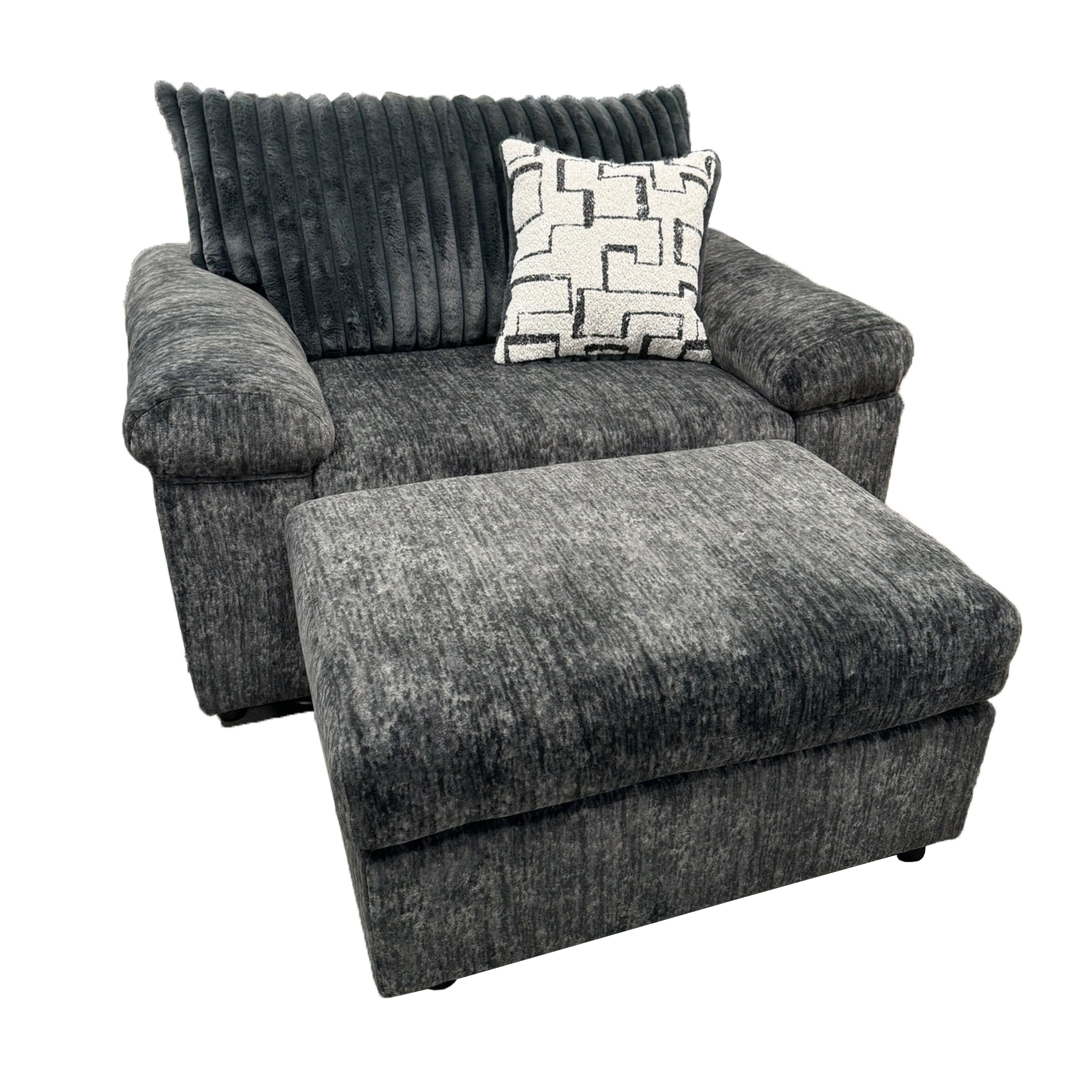 Latitude Run® Oliwier Wide Wale Corduroy Cuddle Chair and Ottoman Set