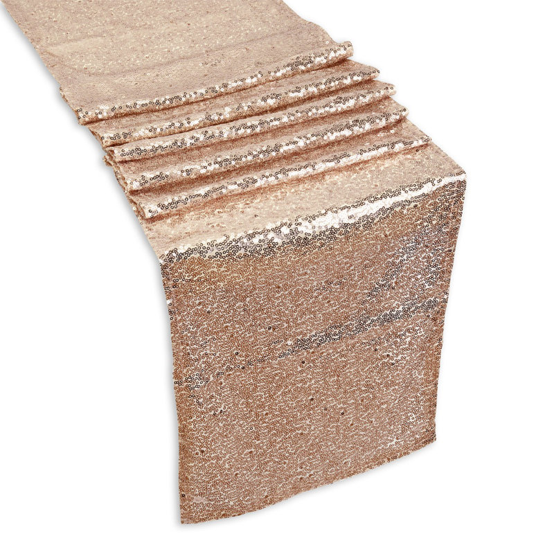 Allen Table Runner, Rose Gold