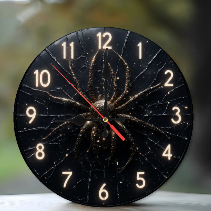 Horloge scintillante en forme d'araignée