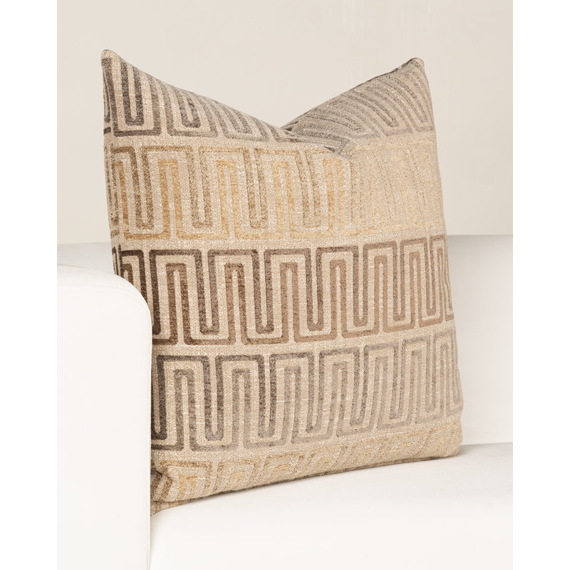 Rhodes Accent Pillow, Sand Geometric