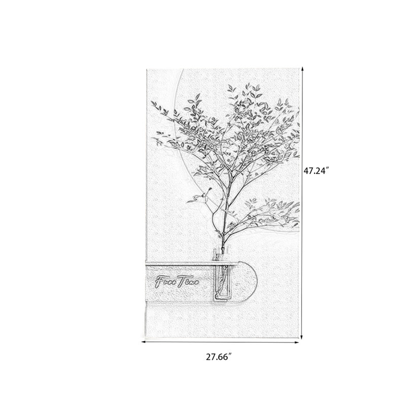 Simulation de grès, plante verte, peinture de salon, peinture suspendue, H 47,24 po x l 27,56 po, Vert