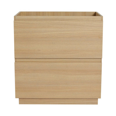 30" Bathroom Vanities Without Sink, Modern Undermount Bathroom Sink Cabinet With Double Drawer, Freestanding Bathroom Sink Cabinet