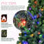 Arbre de Noël en PVC 6 pi avec 280 lumières DEL WiFi Music Sync, contrôle des applications, effets bicolores et support en métal pour une installation facile-208653035