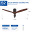 Ventilateur de plafond 52 po YUHAO Farmhouse