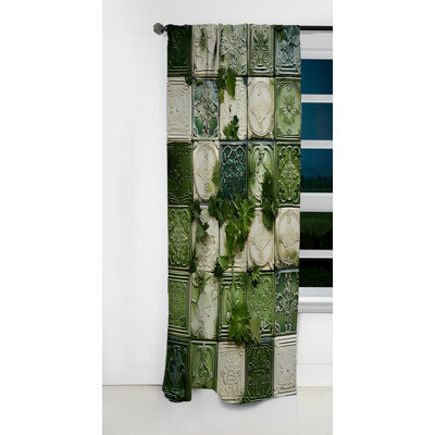 Pollan - Tile Curtain - Blackout Abstract Curtain - 1 Panels