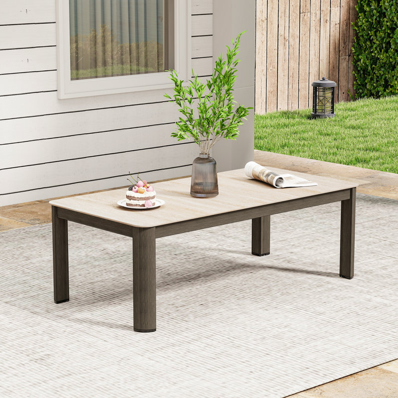 Nimbus 1-Piece Brown Aluminum Outdoor Coffee Table