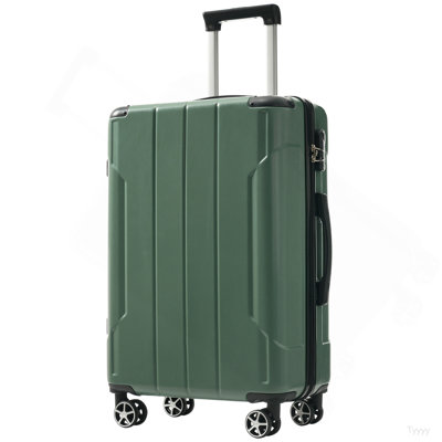 Ensembles de bagages 3 pièces, valises rigides durables en ABS rigide avec roues pivotantes doubles 20/24/28 pouces (vert)
