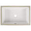 Lavabo de salle de bain rectangulaire encastré en céramique blanche avec trop-plein plat 24 po x 16 po DeerValley