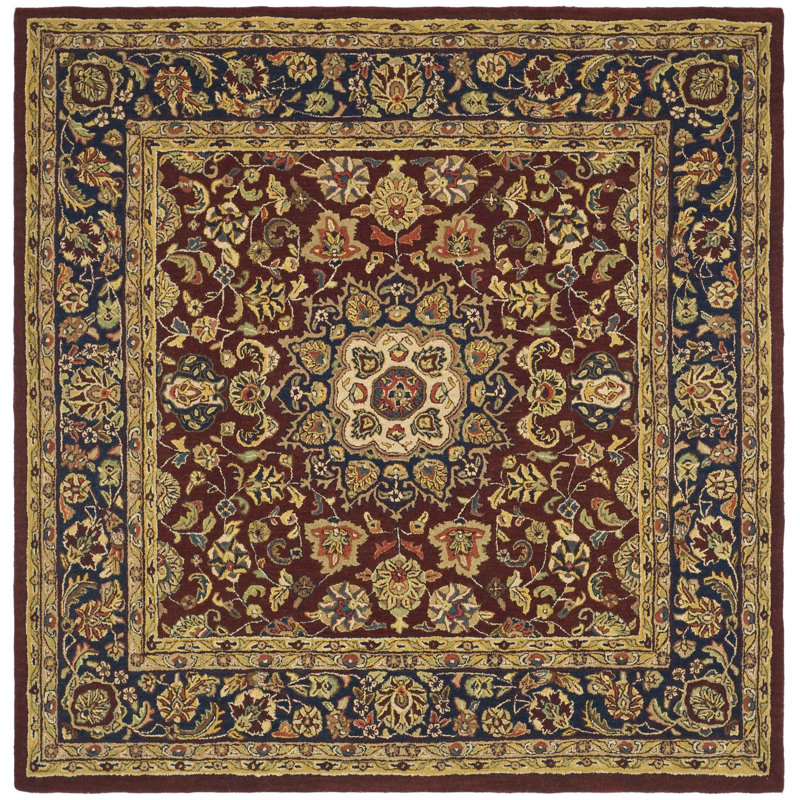Mcauliffe Hand Tufted Wool Oriental Rug, Square 8'