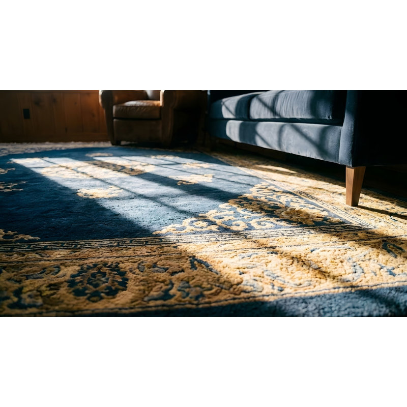 Tapis rectangulaire en laine noué à la main de style chinois antique des années 1920 en laine