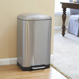 Steel Step On Kitchen Trash Can - 10 Gallons