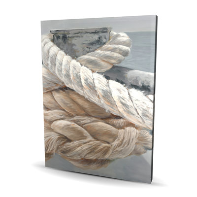 Tie-down Ropes Closeup | Beige Canvas for Bedroom Decor
