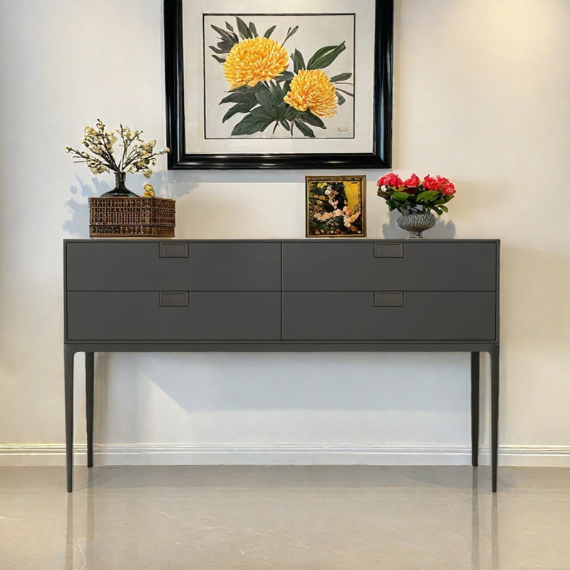 Console moderne moderne et pratique, H 35,43 po x l 62,99 po x P 15,75 po, Gris