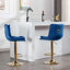 Ensemble de 2 tabourets de bar, avec repose-pieds chromé et base pivotante réglable en hauteur-836924086